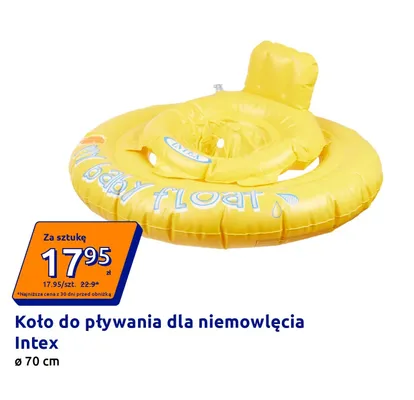 Koło do pływania dla niemowlęcia Intex promocja w Action