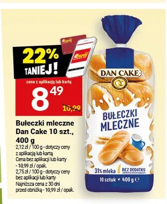 Bułeczki mleczne Dan Cake 10szt. 400g promocja w Twój Market