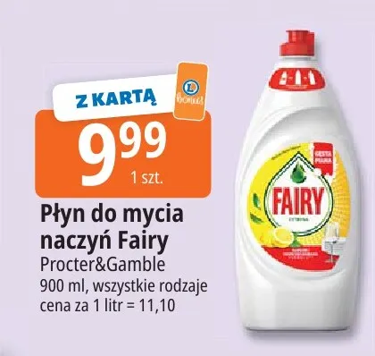 Płyn do mycia naczyń Fairy promocja w Leclerc