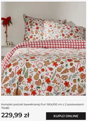 Komplet pościeli bawełnianej Puri 160x200 cm z 2 poszewkami 70x80 home & you promocja w home&you