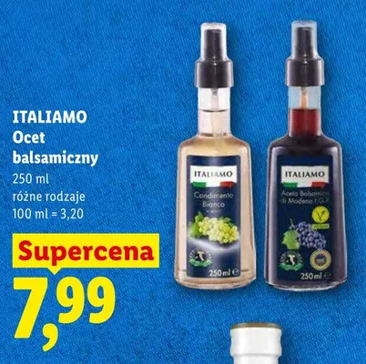 Ocet balsamiczny Condimento Bianco ITALIAMO promocja w Lidl