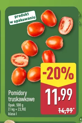 Pomidory truskawkowe promocja w Aldi