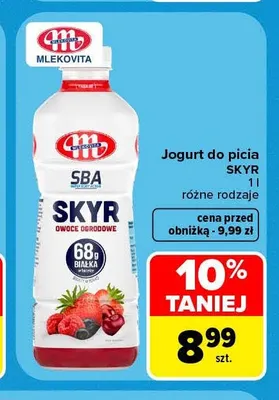 Jogurt do picia Skyr Mlekovita promocja w Carrefour