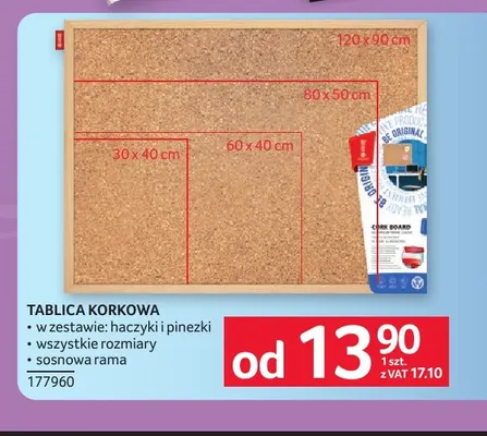 Tablica korkowa promocja w Selgros