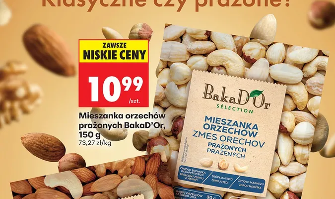 Mieszanka orzechów prażonych 150 g promocja w Biedronka