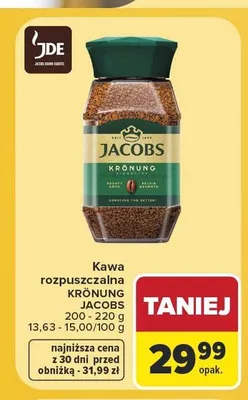 Kawa rozpuszczalna Jacobs Krönung promocja w Carrefour
