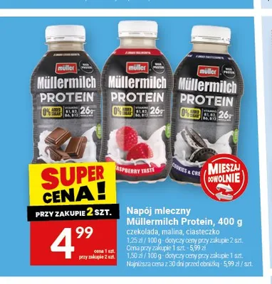 Napój mleczny Müllermilch Protein czekolada promocja w Twój Market