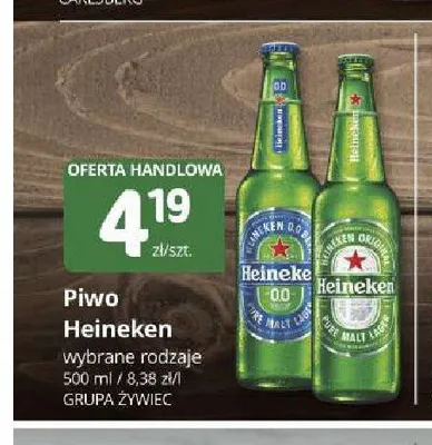 Piwo bezalkoholowe Heineken 0,0% promocja w Marketvita
