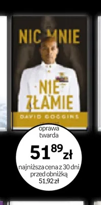 Książka Nic mnie nie złamie David Goggins promocja w Empik