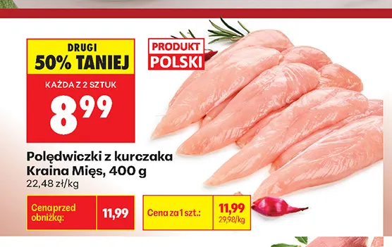 Polędwiczki z kurczaka Kraina Mięs promocja w Biedronka