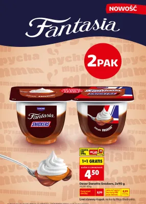 Deser Danette Snickers 2-pak promocja w Biedronka