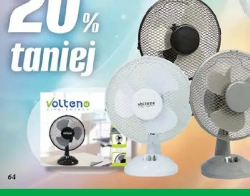 Wentylator biurkowy Volteno czarny promocja w Dino