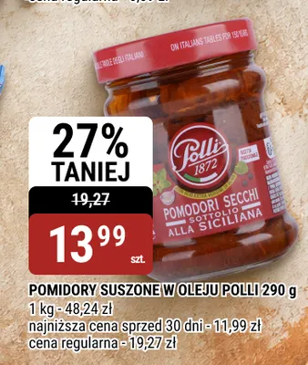 Pomidory suszone w oleju Polli promocja w bi1