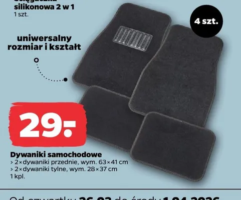 Dywaniki samochodowe promocja w Netto