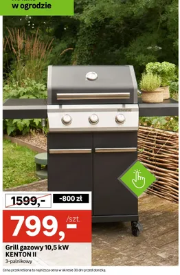 Grill gazowy 10,5kW KENTON II 3-palnikowy Naterial promocja w Leroy Merlin