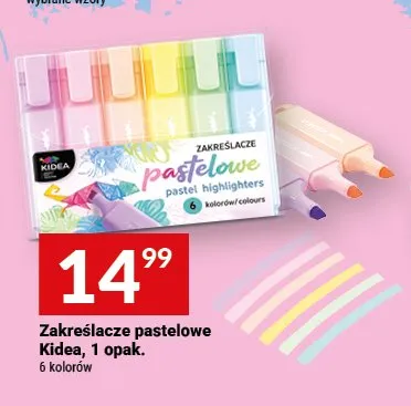 Zakreślacze pastelowe Kidea promocja w Twój Market