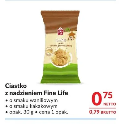 Ciastko z nadzieniem Fine Life o smaku waniliowym promocja w Makro