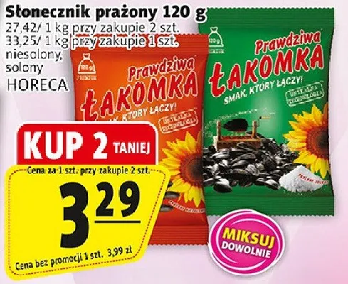 Słonecznik prażony solony Łakomka Horeca promocja w Prim Market