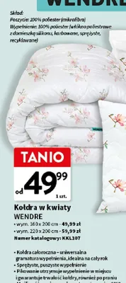 Kołdra w kwiaty promocja w Intermarche