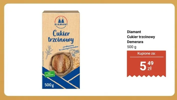 Cukier trzcinowy Demerara Diamant promocja w Biedronka
