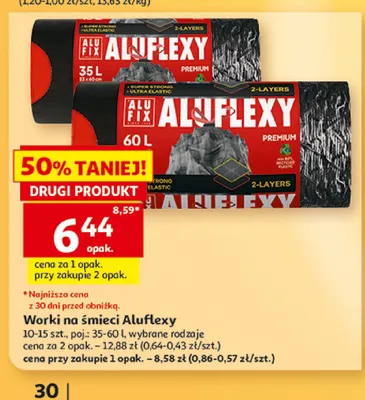 Worki na śmieci Aluflexy promocja w Auchan