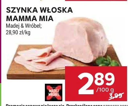 Szynka włoska Mamma Mia Madej & Wróbel promocja w Stokrotka