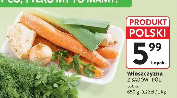Włoszczyzna Z Sadów i Pól tacka polska promocja w Intermarche