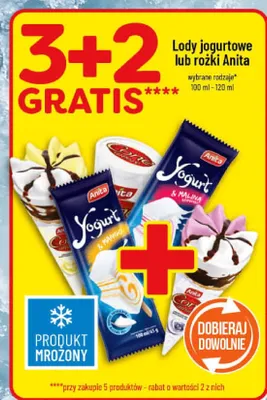 Lody jogurtowe lub rożki Anita wybrane rodzaje promocja w POLOmarket