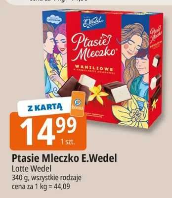 Ptasie Mleczko waniliowe w czekoladzie deserowej E.Wedel edycja limitowana promocja w Leclerc