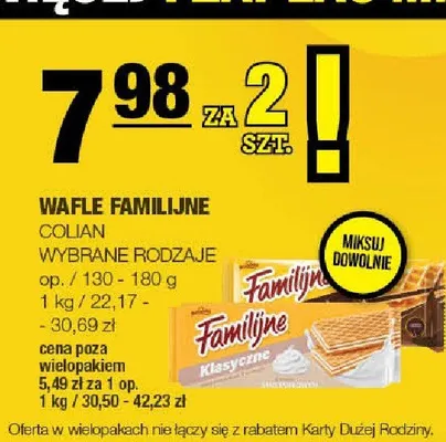 Wafle Familijne Colian promocja w SPAR