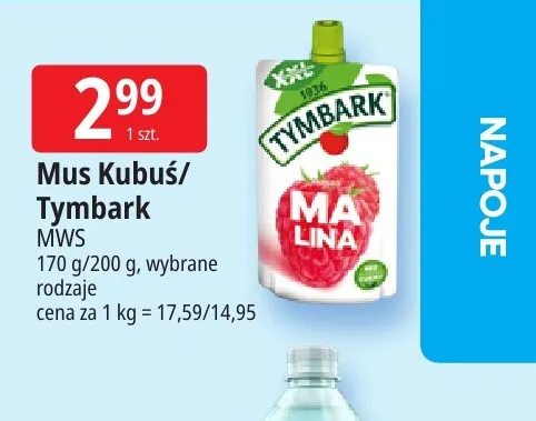 Mus Tymbark MWS Malina promocja w Leclerc
