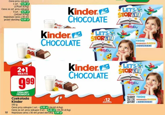 Czekolada Kinder promocja w Dino