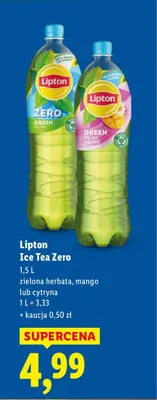 Herbata Ice Tea Zero zielona herbata promocja w Lidl