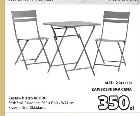Zestaw bistro ABORG promocja w Jysk