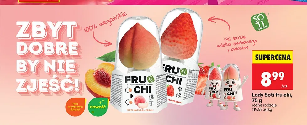 Lody Soti Fru Chi Strawberry promocja w Biedronka