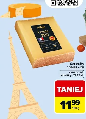 Ser żółty Comte AOP promocja w Carrefour Market