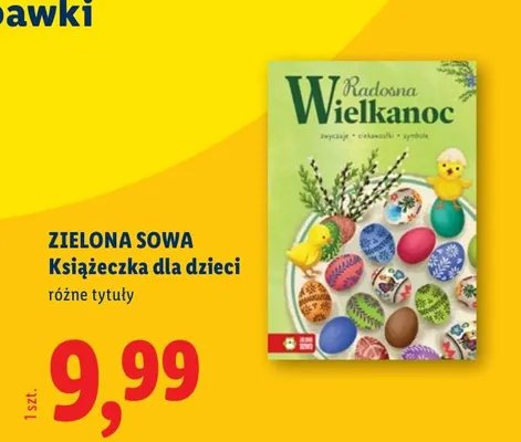 Książeczka dla dzieci Zielona Sowa promocja