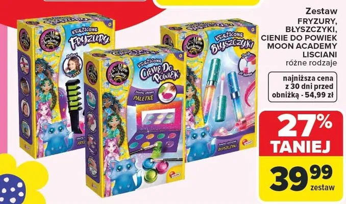 Zestaw LALECZKI PŁYSZCZYKI, CIENIE DO POWIEK MOON ACADEMY LISCIANI różne rodzaje promocja w Carrefour
