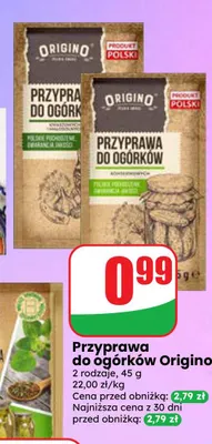 Przyprawa do ogórków konserwowych Origino promocja w Dino