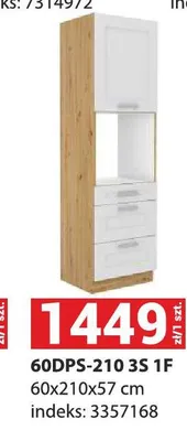Szafka kuchenna Luna 60DPS-210 3S 1F 60x210x57cm promocja w Merkury Market