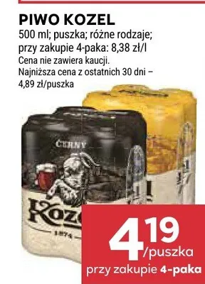 Piwo Kozel promocja w Stokrotka