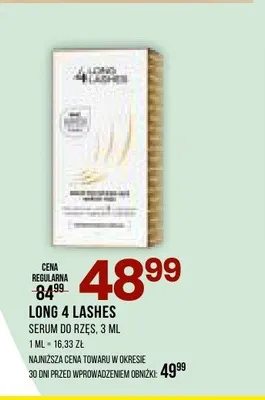 Serum do rzęs Long 4 Lashes promocja w Drogerie Natura