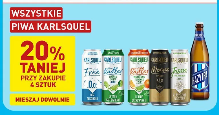 Piwo Karlsquell Mocne 7,2% promocja w Aldi