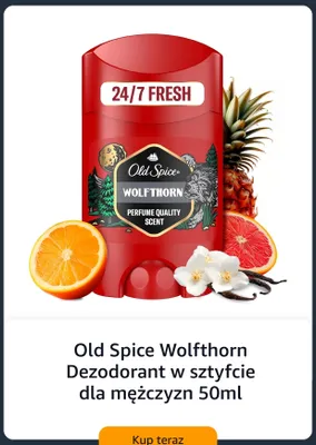 Dezodorant w sztyfcie dla mężczyzn Old Spice Wolfthorn promocja w Amazon