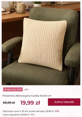 Poszewka dekoracyjna Cardig home&you promocja w home&you