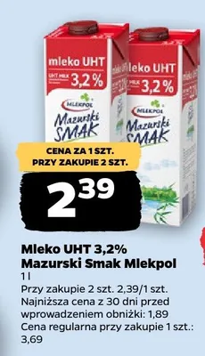 Mleko UHT 3,2% promocja w Netto