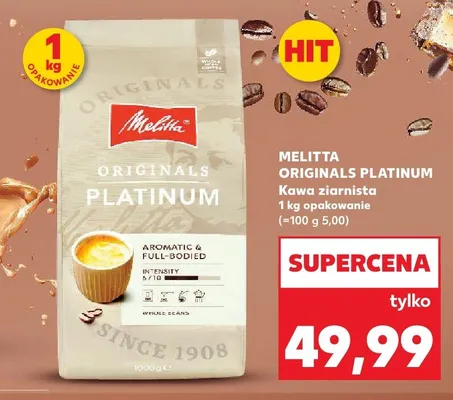 Kawa ziarnista Melitta Originals Platinum promocja w Kaufland