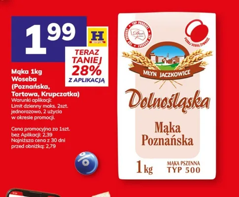 Mąka pszenna Poznańska typ 500 Dolnośląska promocja w Hitpol