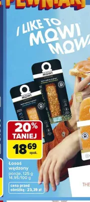 Łosoś wędzony Mowi porcje promocja w Carrefour