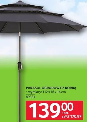 Parasol ogrodowy z korbą promocja w Selgros